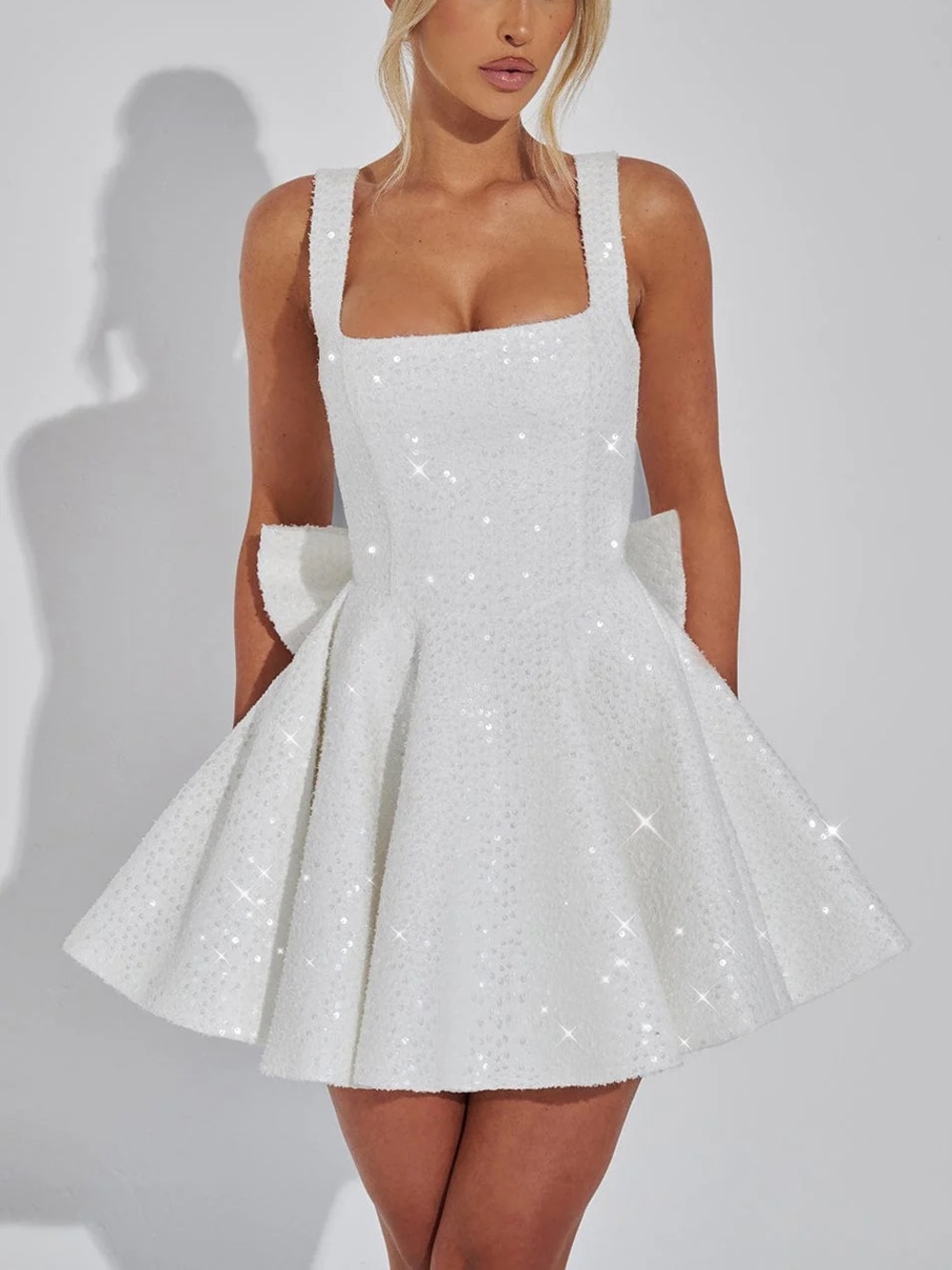 New BabyBoo DOROTHY MINI Thick DRESS IVORY Sparkles Size Medium